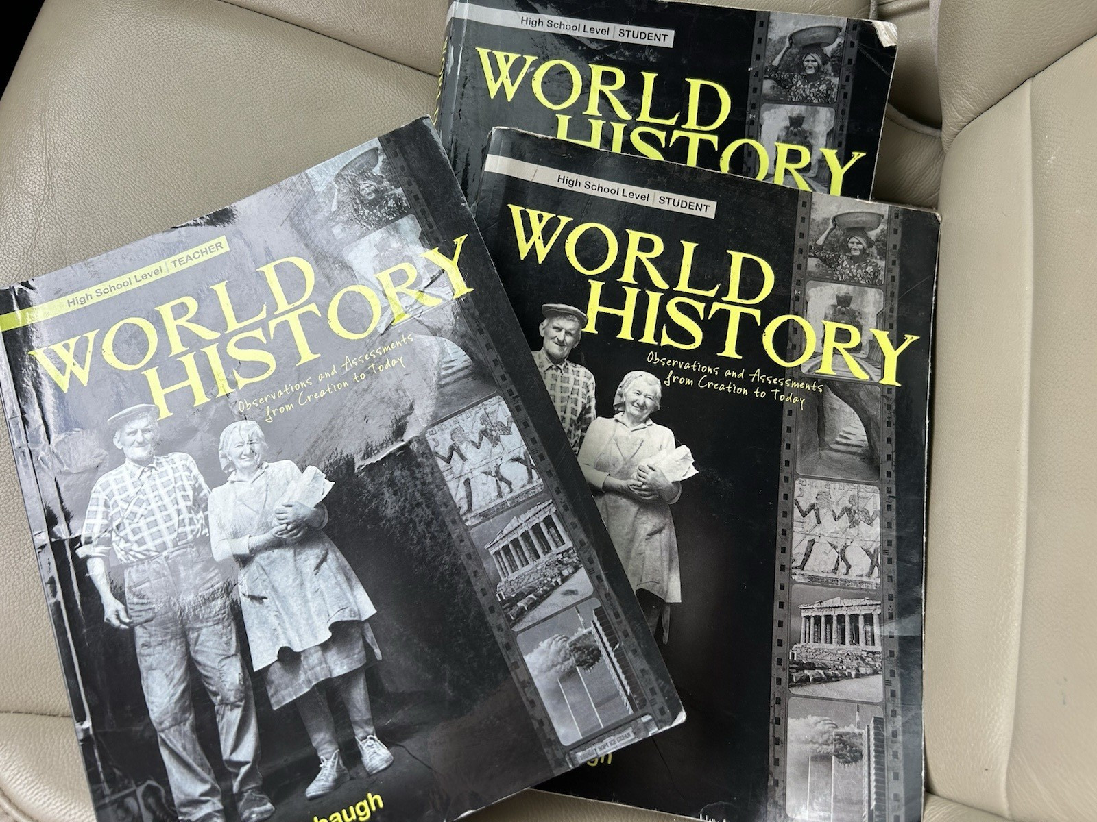 World History Homeschool Set Teacher Edition + 2 Student Books Stobaugh