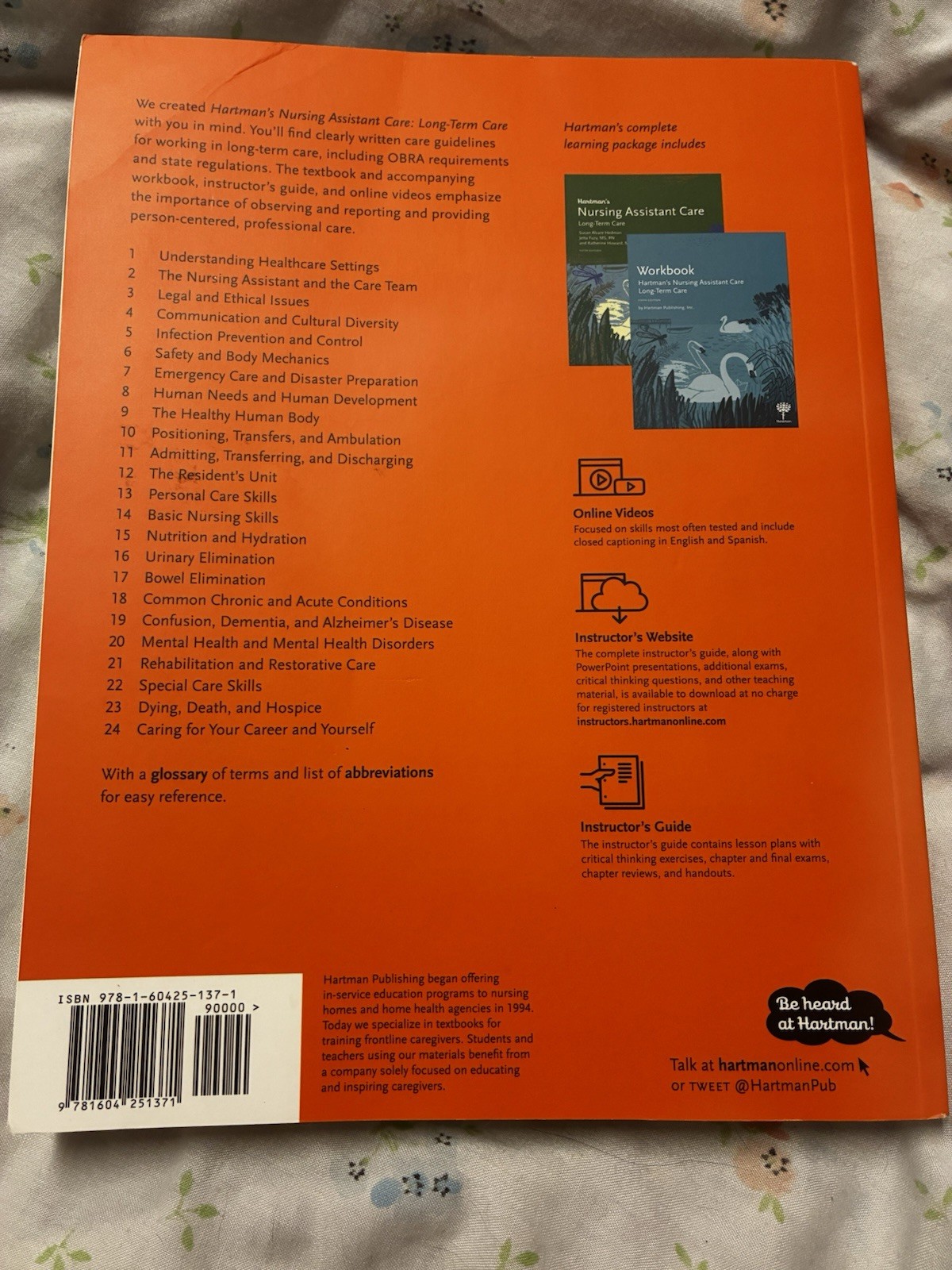 Hartman’s Nursing Assistant Care: Long-Term Care 5th Ed Workbook