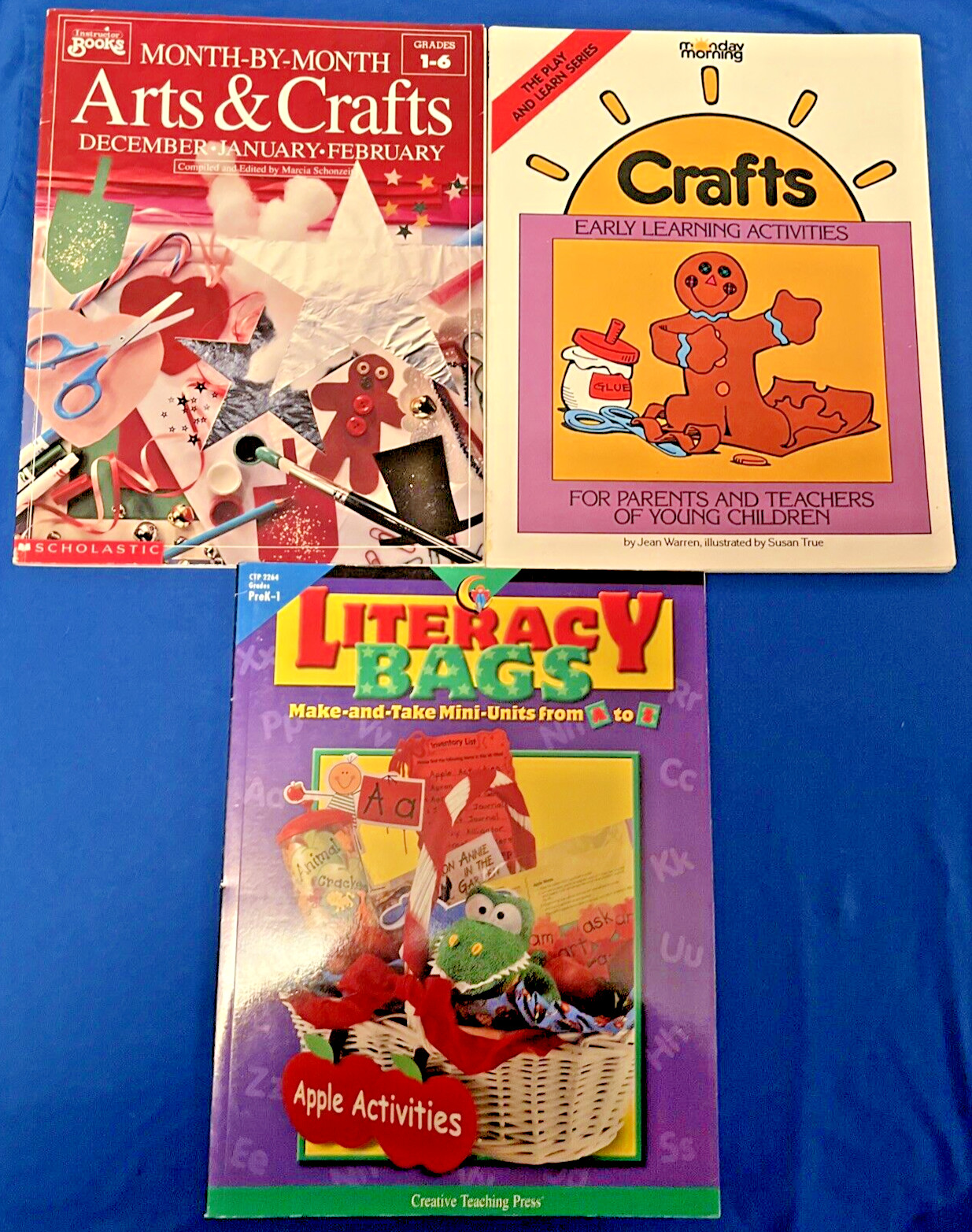 Lot of 3: Arts and Crafts for Dec – Feb, Crafts for Children, Literacy Creative