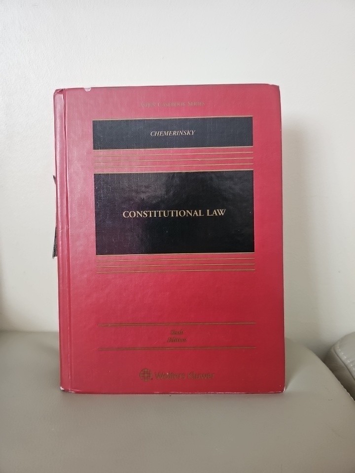 Constitutional Law Connected 6th ED-Hardcover, by Erwin Chemerinsky – Acceptable