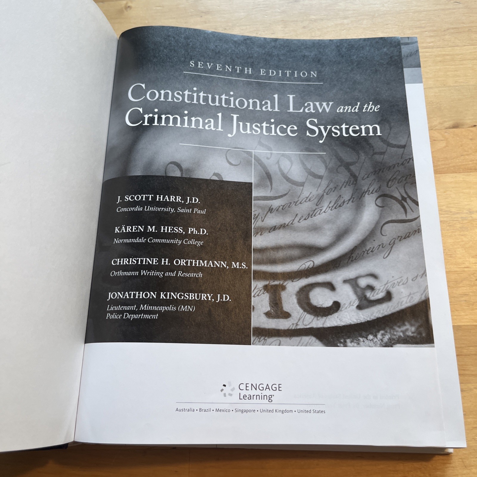 Constitutional Law & the Criminal Justice System 7th Edition MindTap Course List