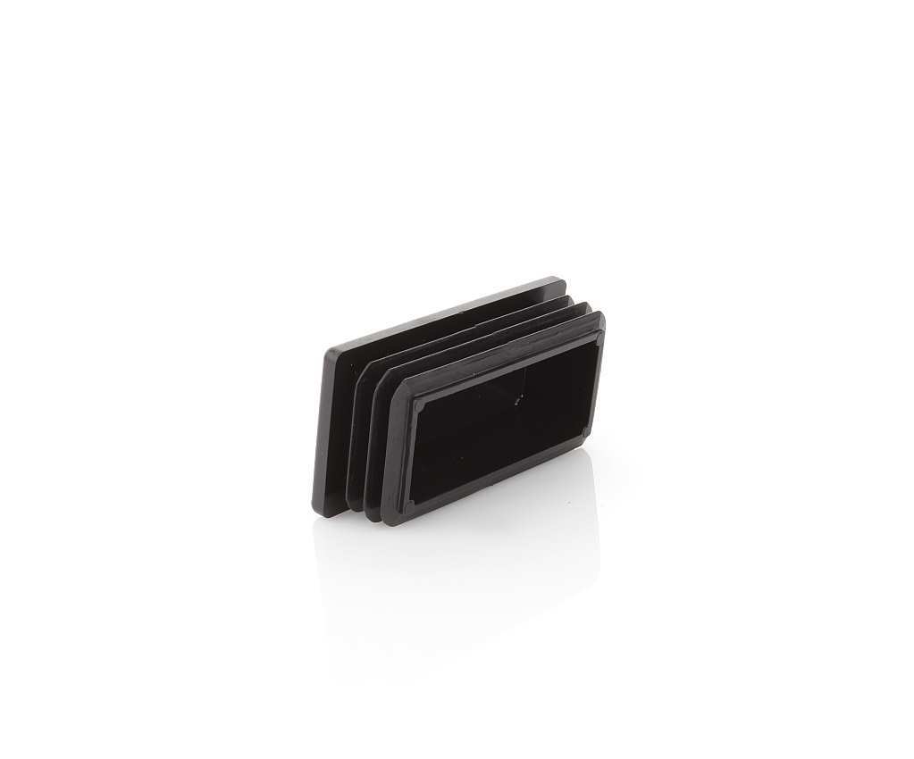 10 x Louver plugs rectangular tube 50 x 100 mm rectangle anthracite end caps