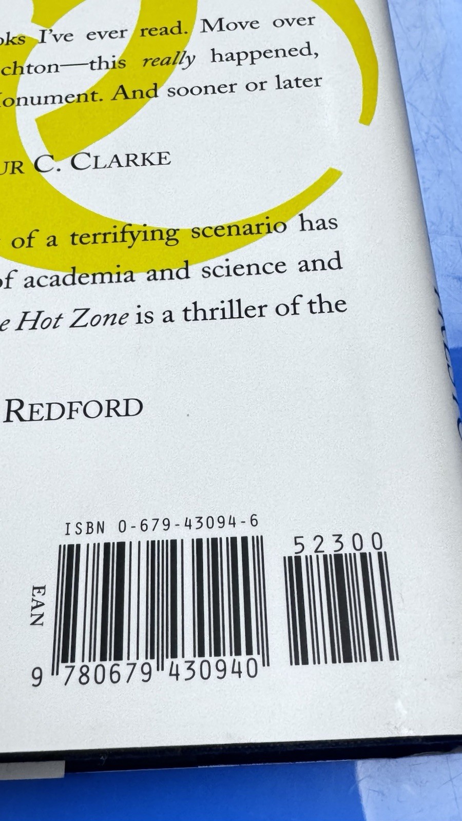 The Hot Zone Richard Preston 1st Edition 1st Print HC/DJ BOOK 1994 NEW UNREAD