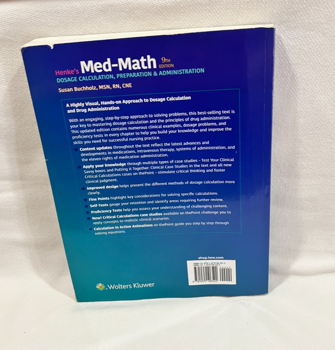 Henke’s Med-Math 9th Edition Susan Buchholz Paperback Dosage Calculation