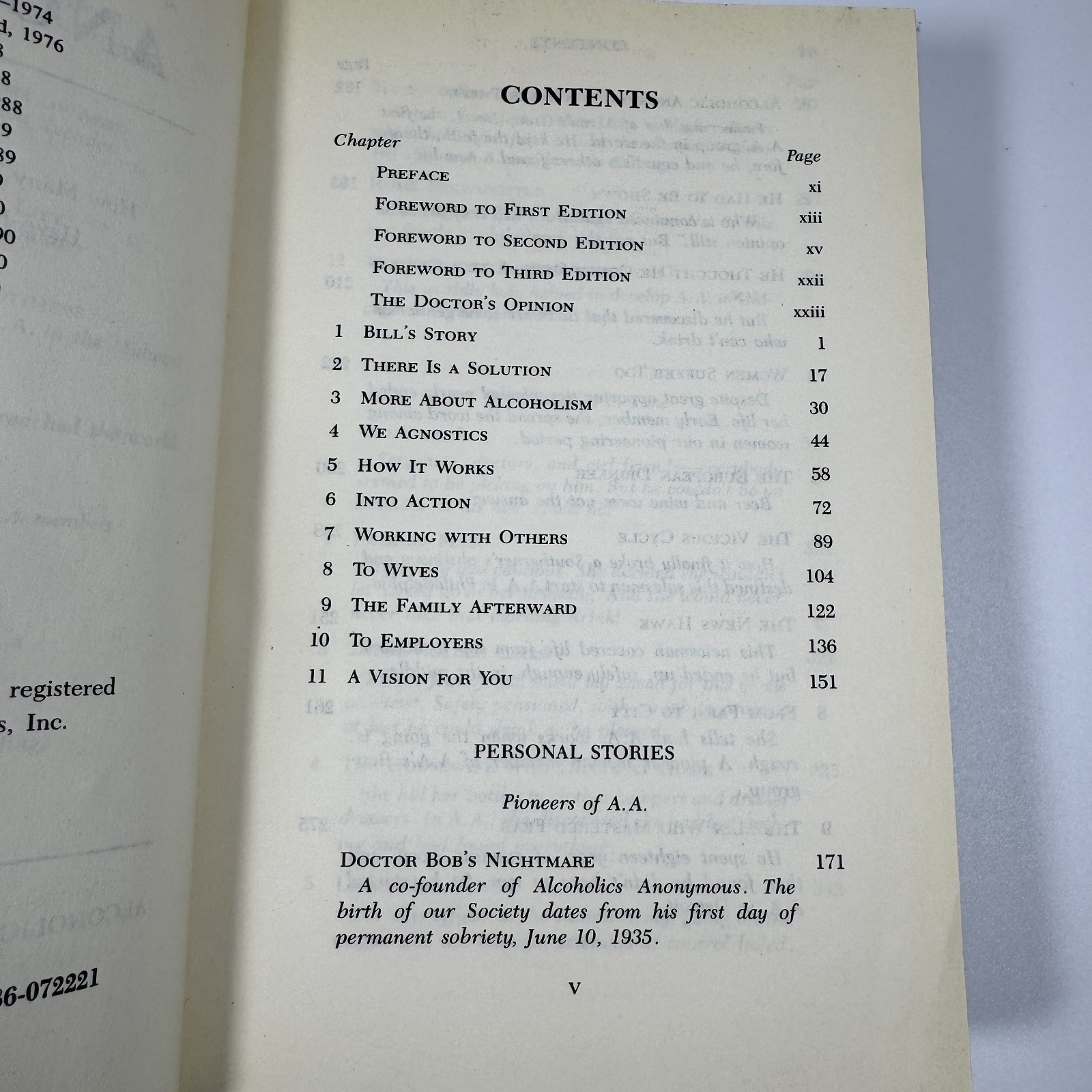 AA Big Book Hardcover Alcoholics Anonymous 1976 3rd Edition Rare 39th