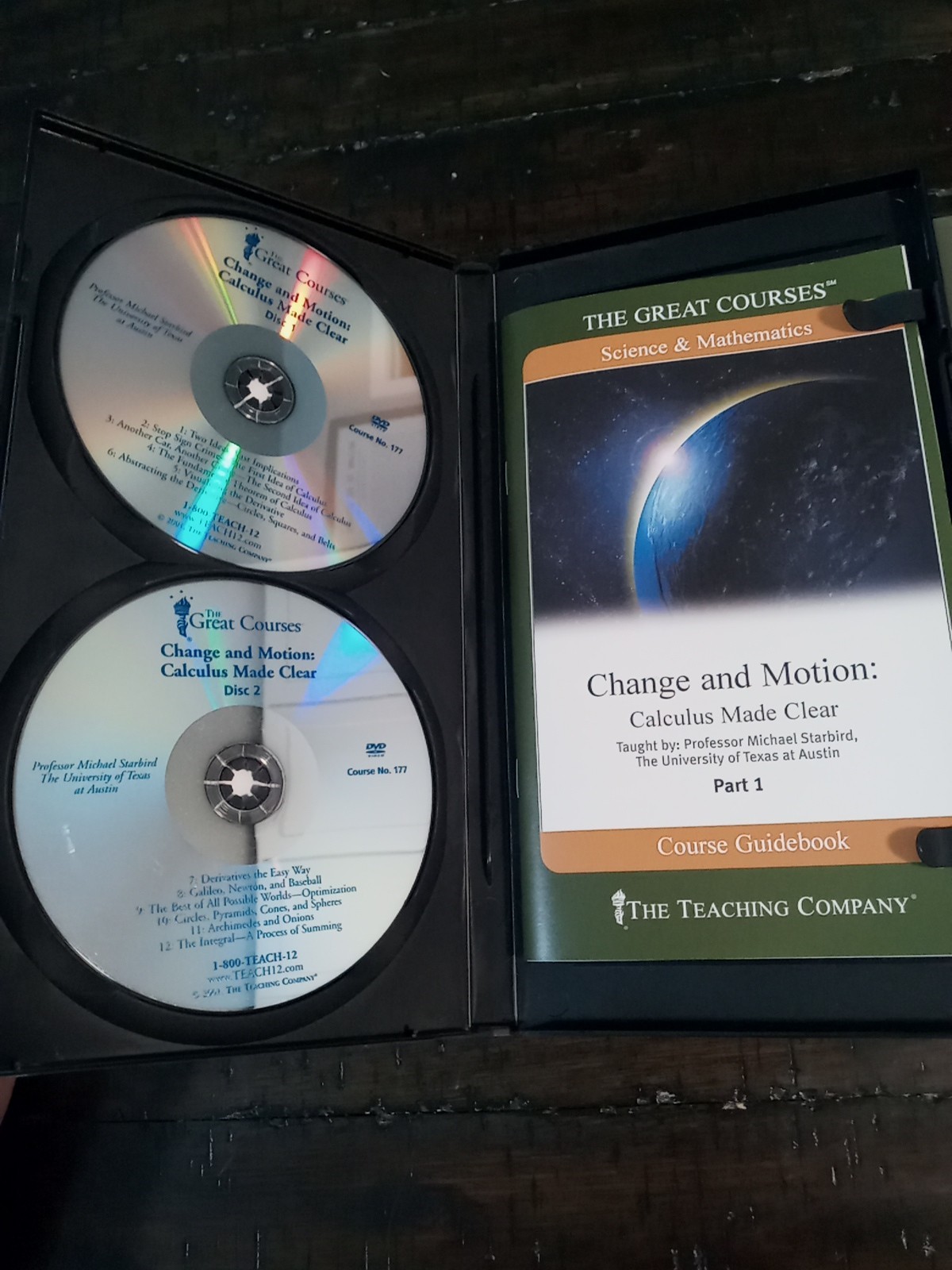 The Great Courses Change and Motion Calculus Made Clear Part 1 -2 DVDs