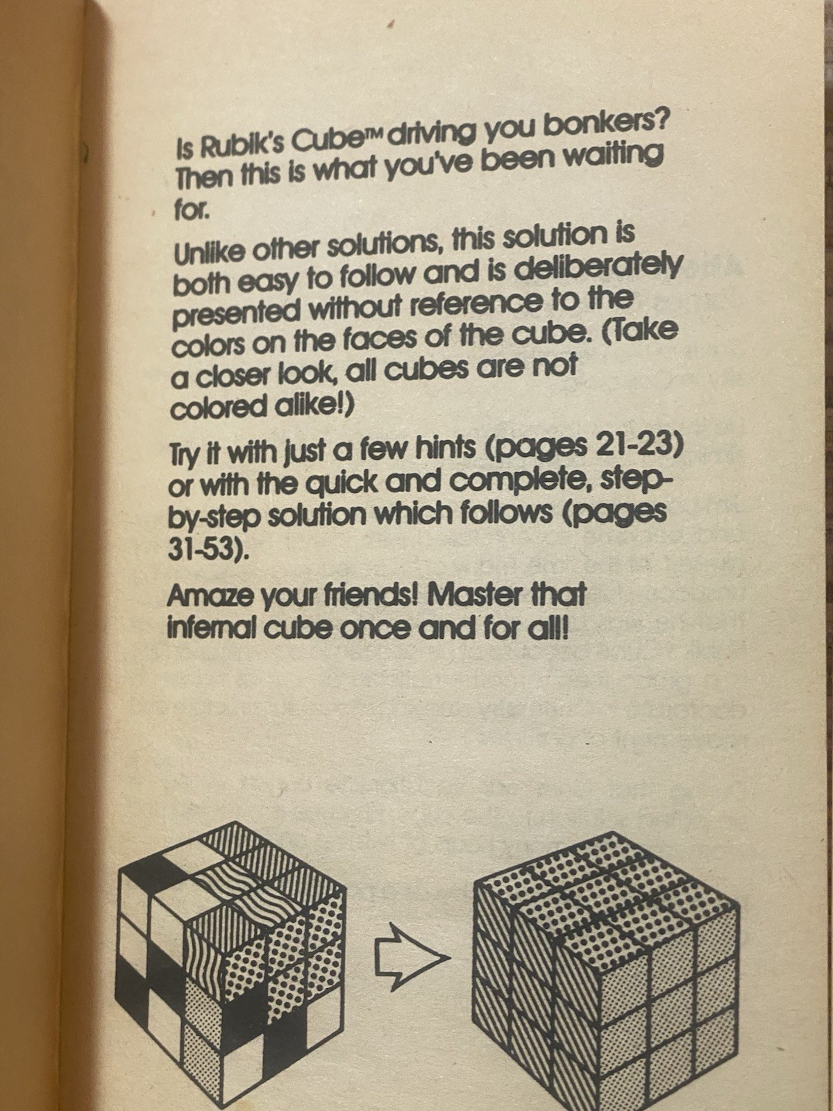 The Simple Solution To Rubik’s Cube By James Nourse Book 1981 Rubiks Method