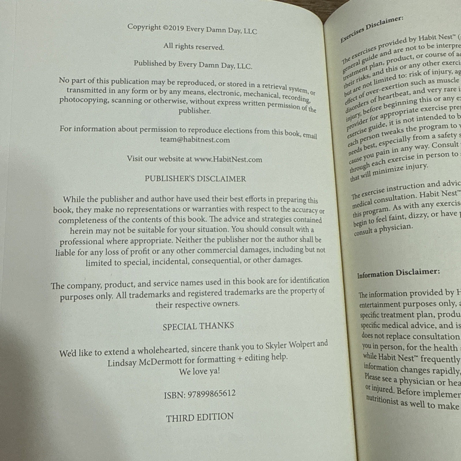 The Weightlifting Gym Buddy Journal – Volume I : 3rd Edition: NEW