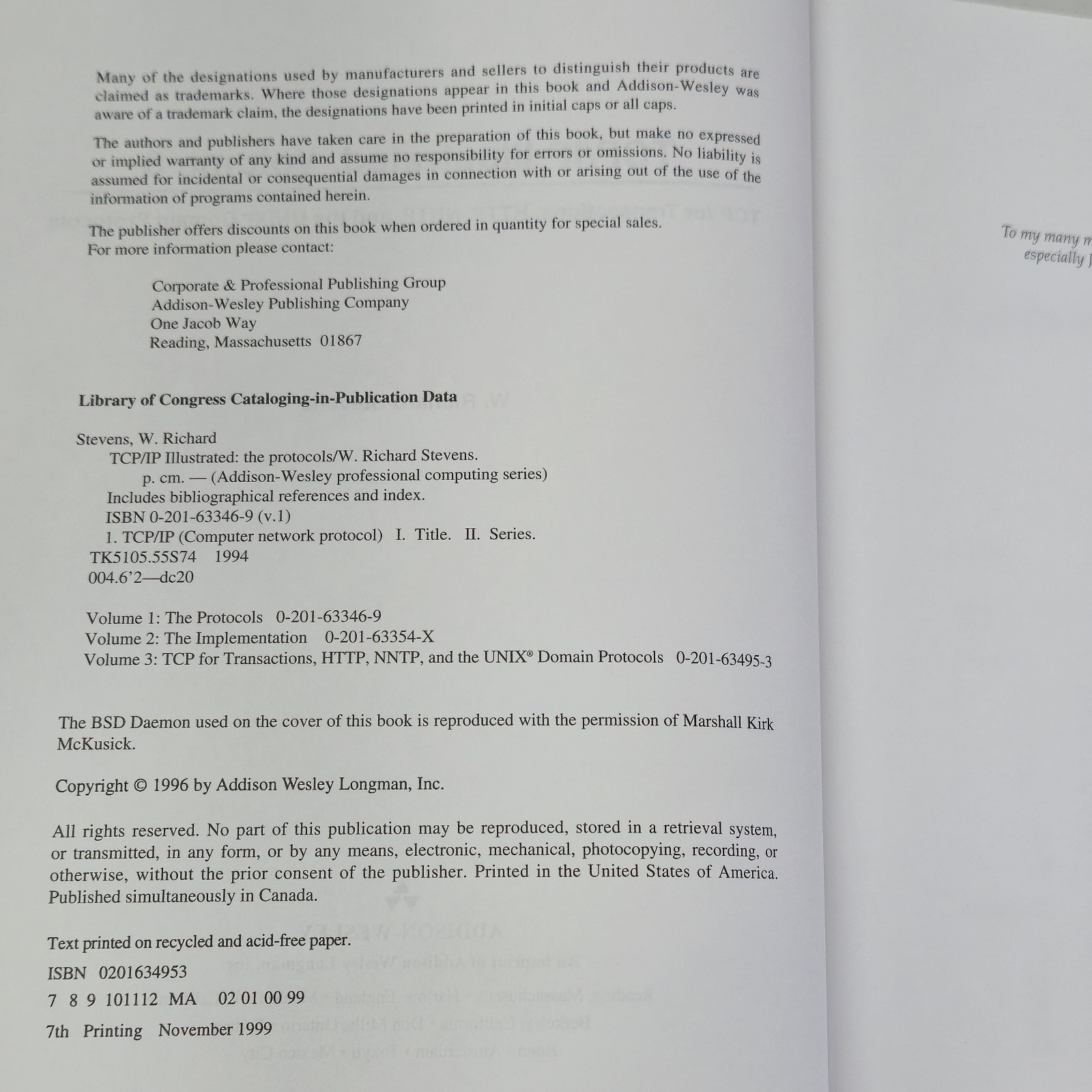 TCP/IP Illustrated: Volume 3 TCP Transactions HTTP NNTP Unix Domain Protocols