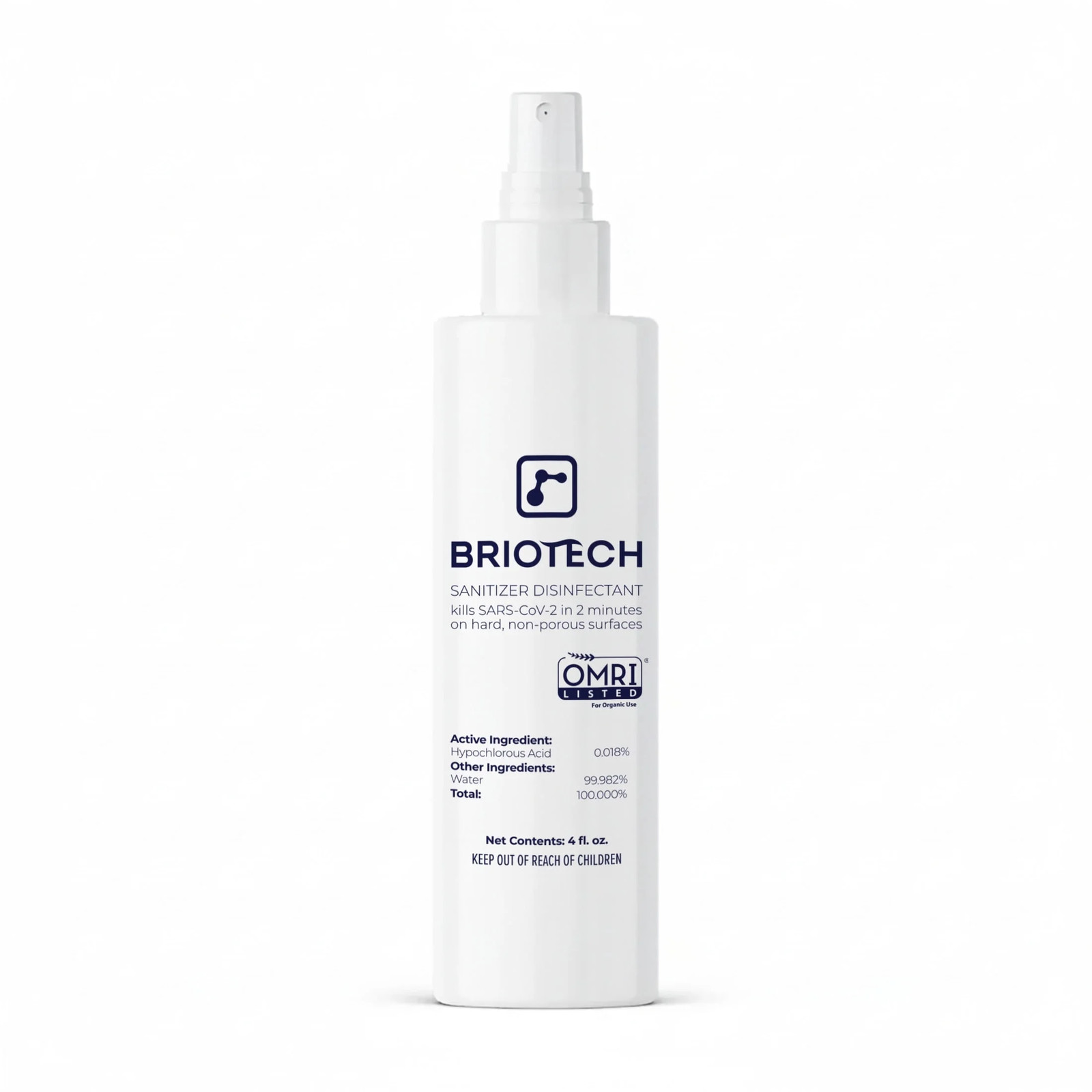 Sanitizer Disinfectant, Kill 99.99% of Viruses & Bacteria, Control Mold, 4 Fl Oz