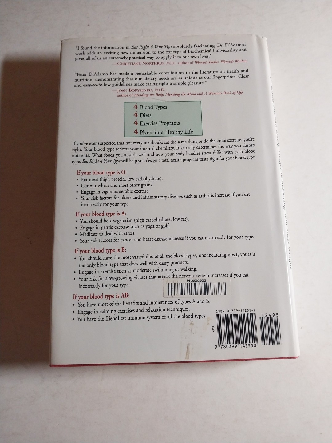 Eat Right 4 Your Type Ser.: Eat Right 4 Your Type : The Individualized Diet…