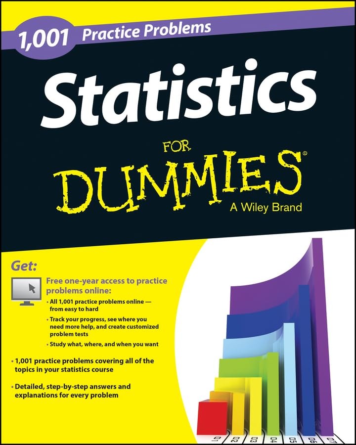 1,001 Statistics Practice Problems for Dummies – paperback For Dummies