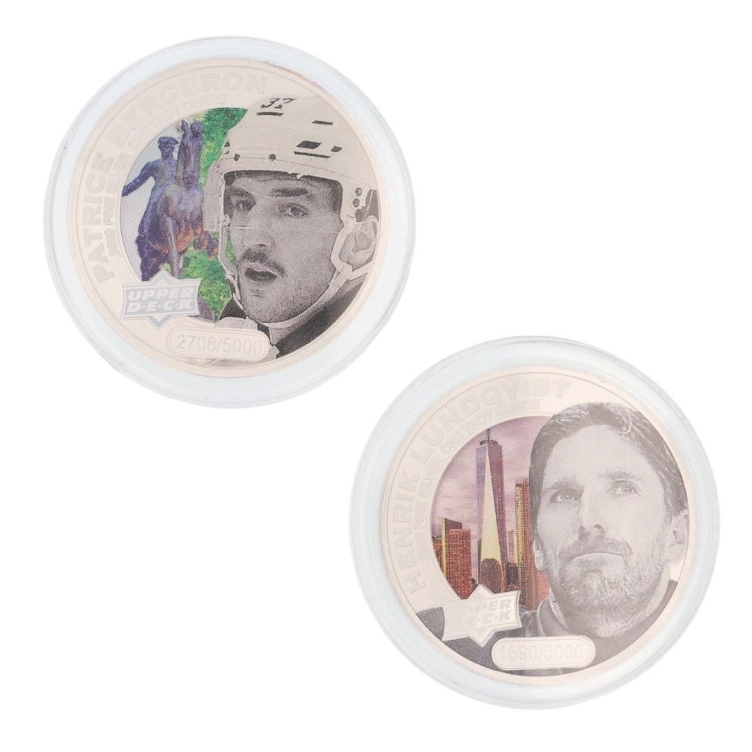 2017 $5 Grandeur Upper Deck Hockey Silver Coin Cook Islands 1 oz .9999 Silver