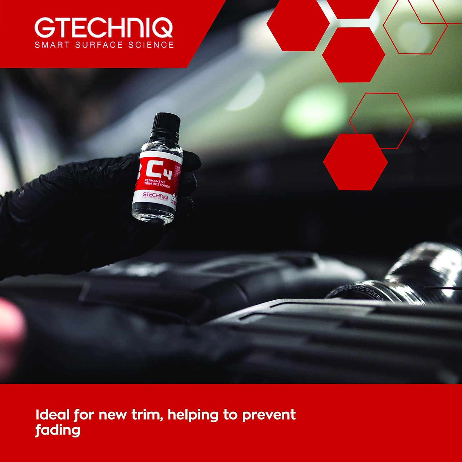 C4 Permanent Trim Restorer 15Ml – Revitalize Tired, Faded, Discoloured Car and V