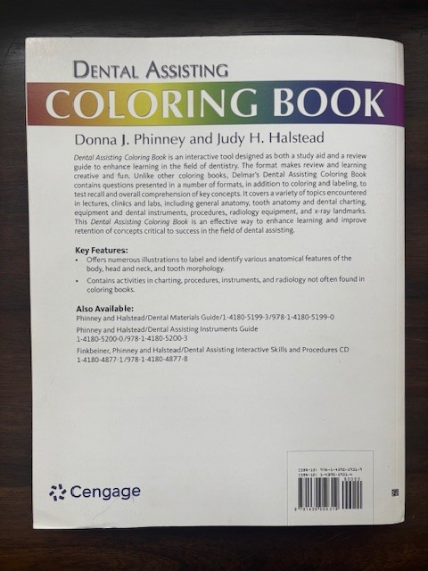 Dental Assisting Coloring Book – Paperback By Phinney, Donna J. – LIKE NEW