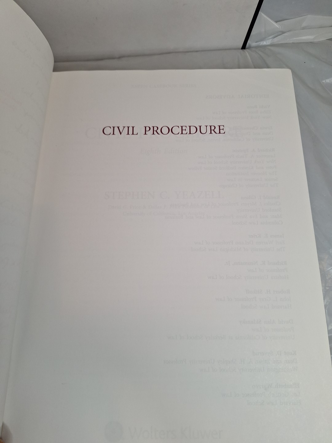 Aspen Casebook Ser.: Civil Procedure by Stephen C. Yeazell 8th Edition Great