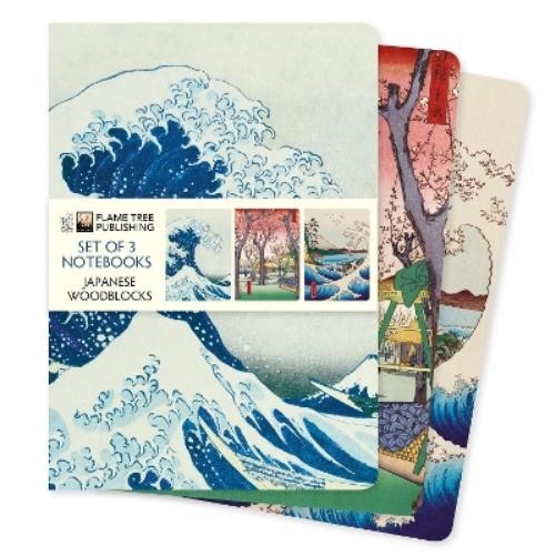 Flame Tree Studio Japanese Woodblocks Set of 3 Standard Notebooks (Notebook)