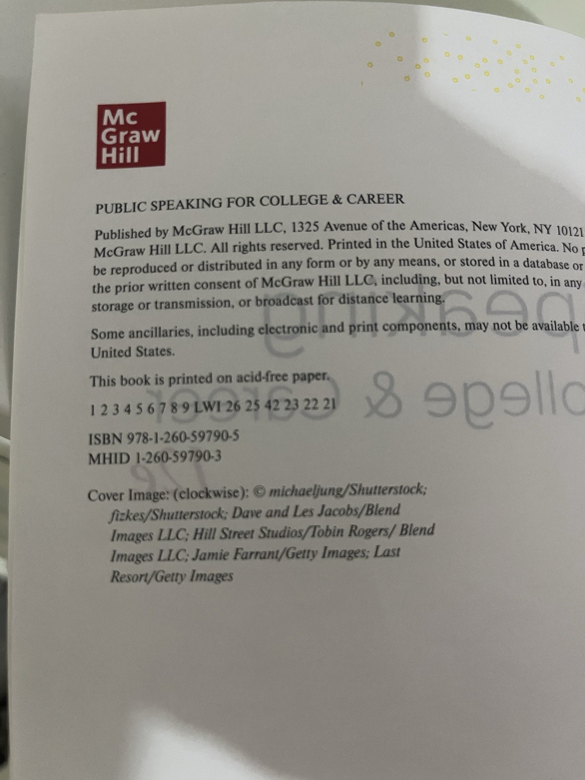 McGraw Hill Public Speaking for College & Career 12th Ed Hamilton Gregory PB