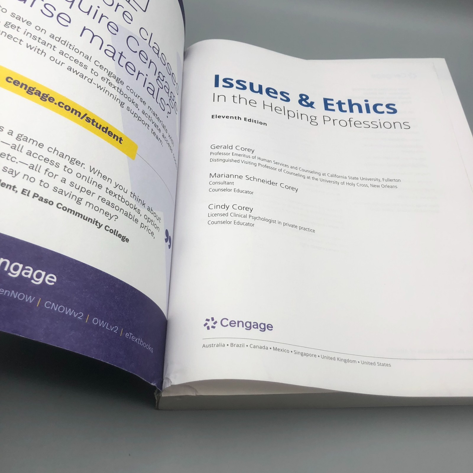 Mindtap Course issues & Ethics in the Helping Professions – Read Description
