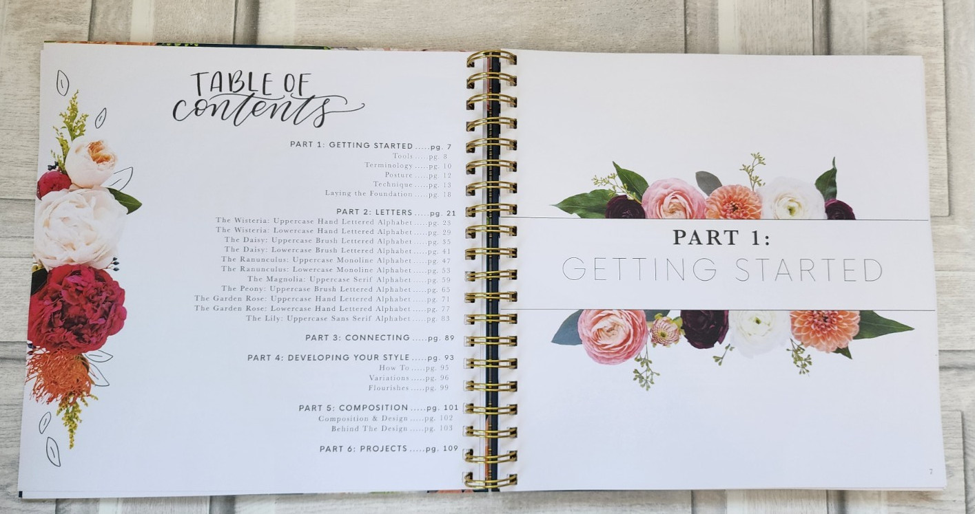Pretty Simple Lettering Calligraphy for beginners hardcover spiral-bound unused