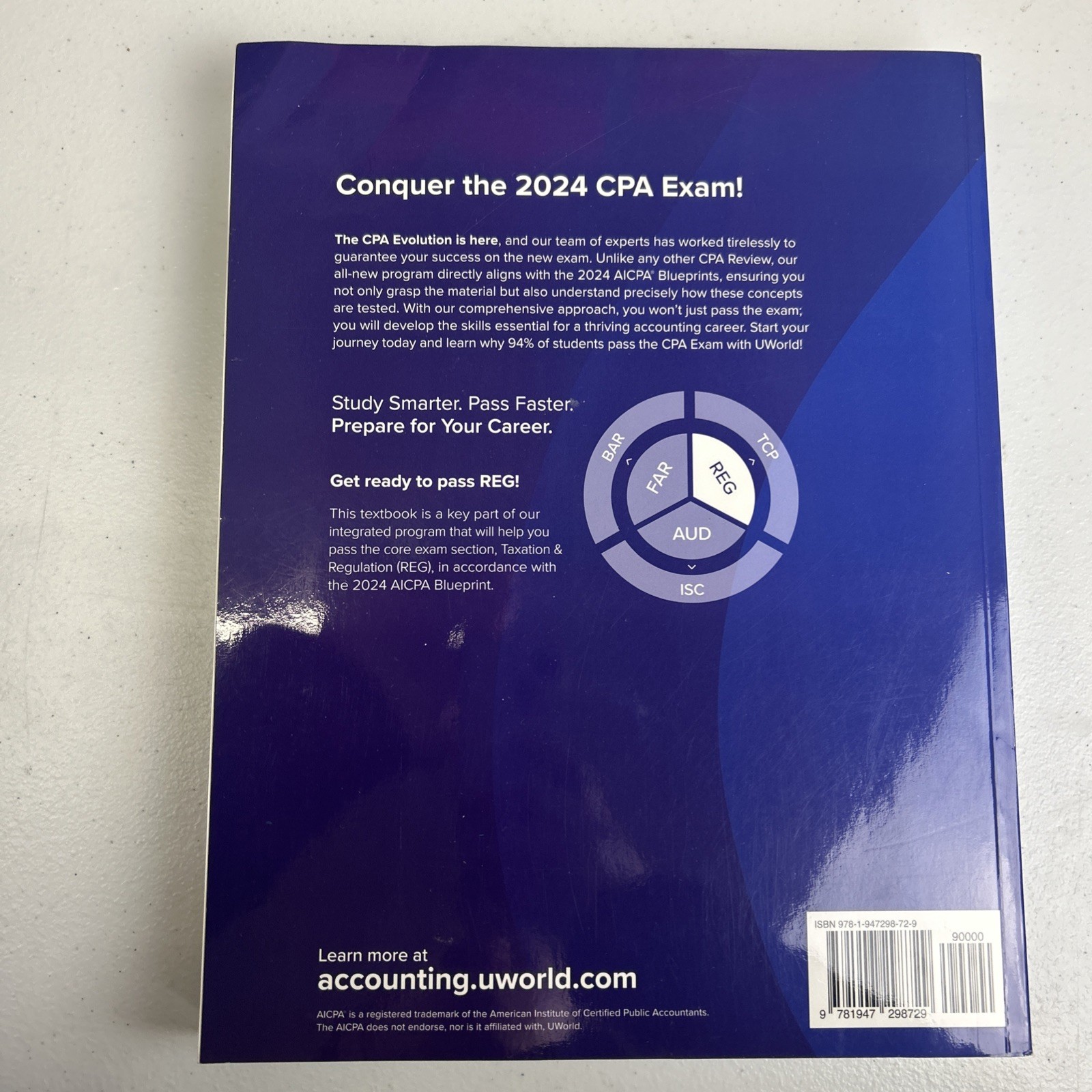 Uworld REG: 2024 Edition Taxation & Regulation Textbook CPA Exam Review