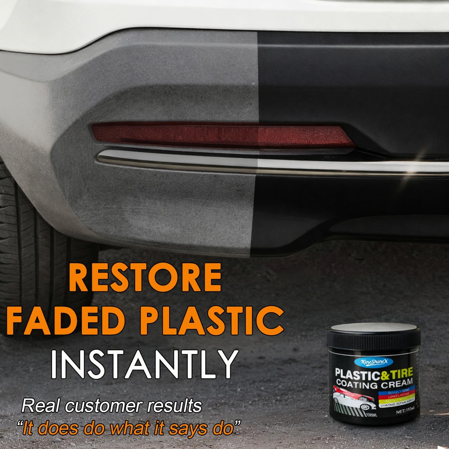 Black Trim Restorer, Plastic Restorer for Cars Restore Faded Bumpers, Plasti…