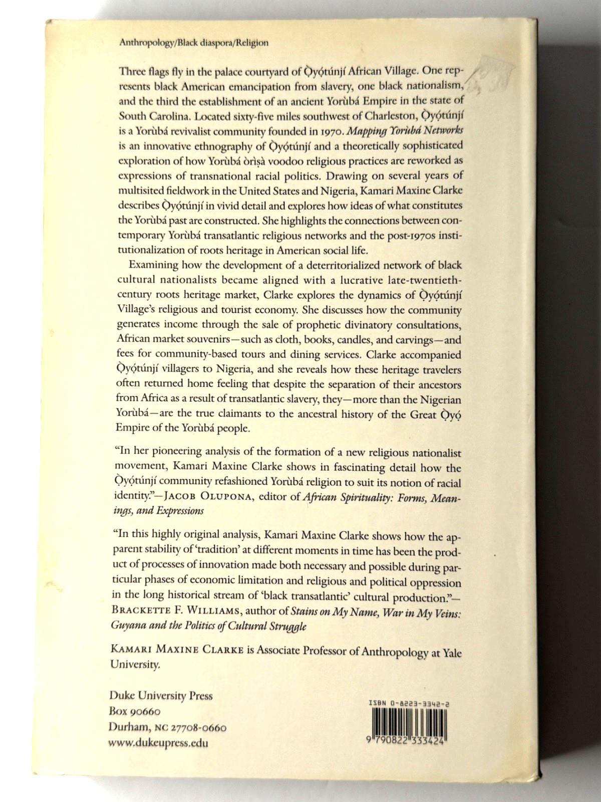 Mapping Yoruba Networks Kamari Clarke Paperback Duke 2004 Anthropology Africa