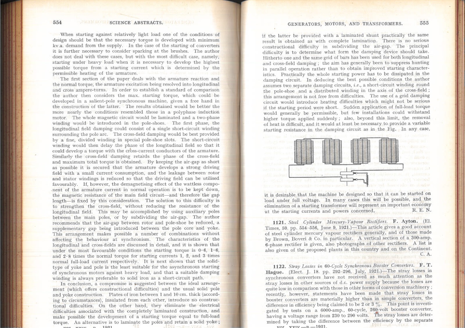 VINTAGE 1921 SCIENCE ABSTRACTS 1921 B ELECTRICAL ENGINEERING 654 PAGES