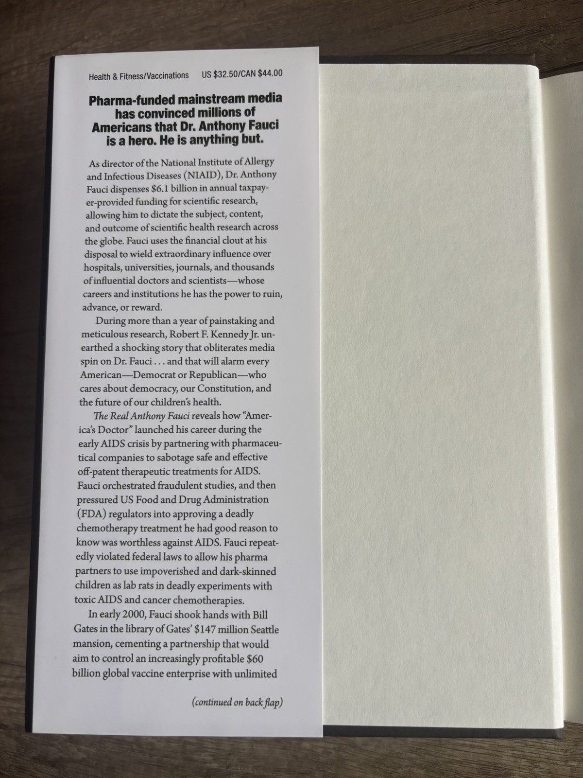 The Real Anthony Fauci: Bill Gates, Big Pharma, and t..by Kennedy Jr., Robert VG