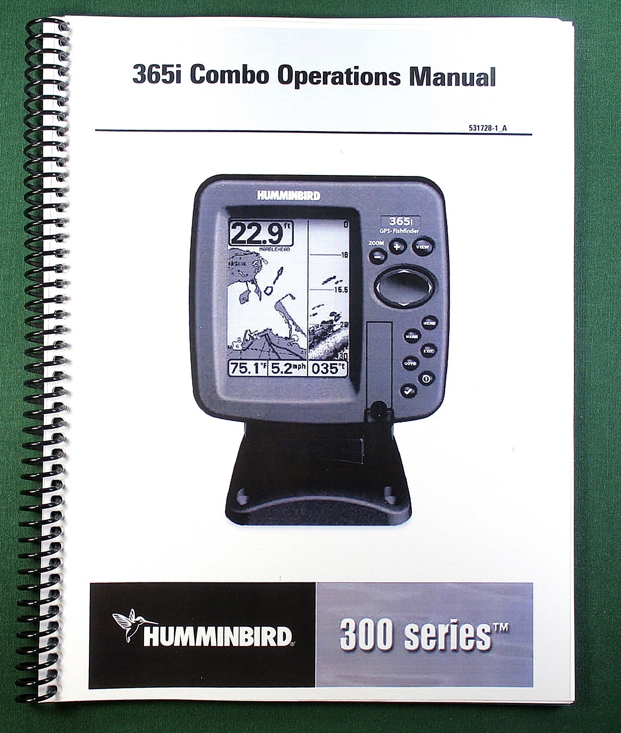 Humminbird 365i Combo Instruction Manual: 128 Pages & Protective Covers!