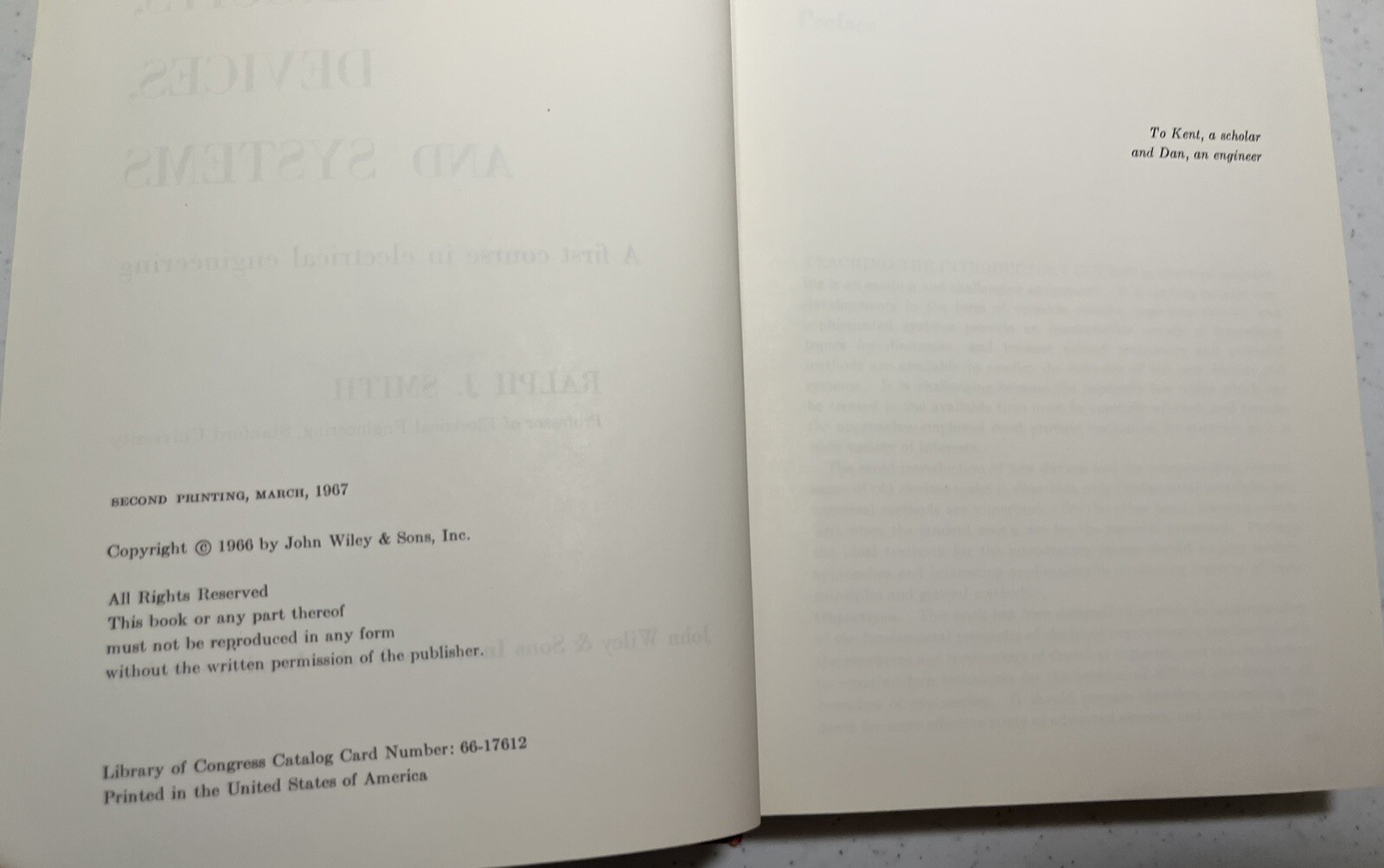 Circuits, Devices, and Systems – Ralph J. Smith. Owned by Astronaut D. Peterson