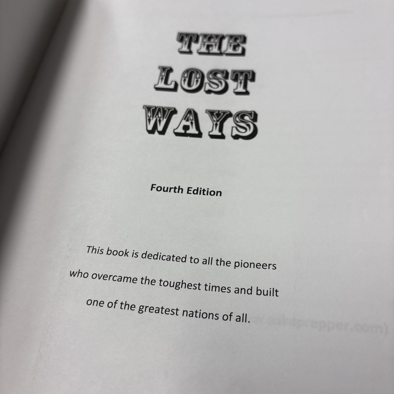 The Lost Ways 4th Edition by Claude Davis Sr. (2019, Paperback, UNMARKED)