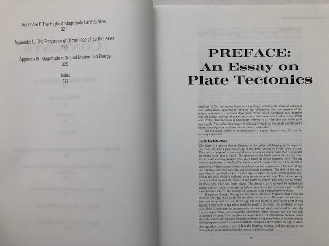 Encyclopedia of Earthquakes and Volcanoes by Gates & Ritchie, 346 pages clean