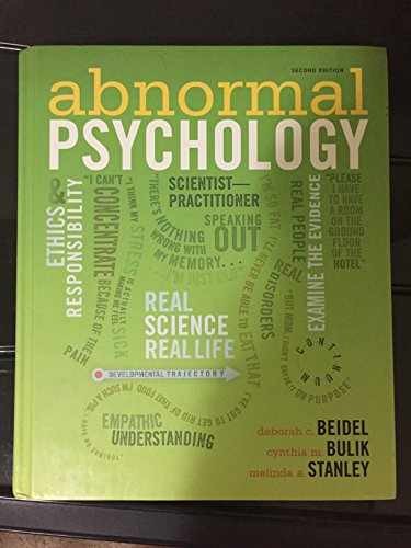 Abnormal Psychology – Hardcover, by Beidel Deborah C.; Bulik Cynthia – Very Good