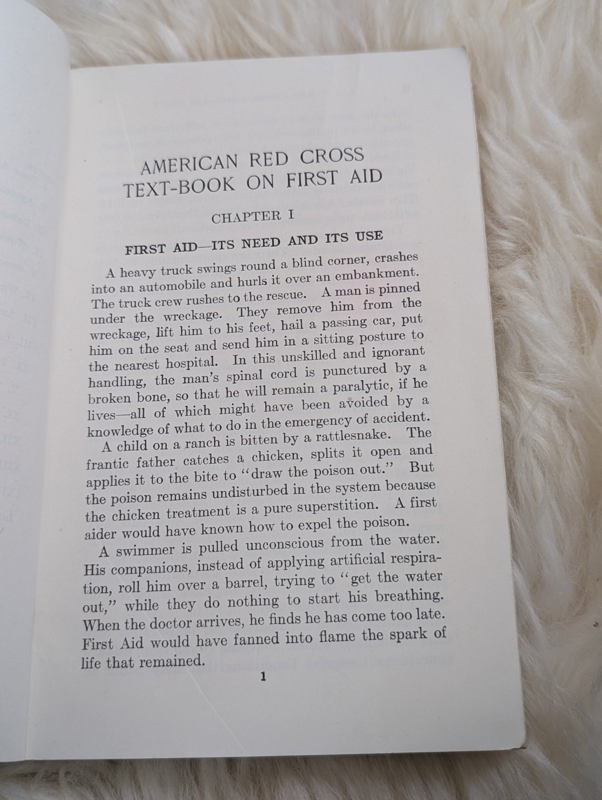 American Red Cross First Aid Textbook Revised 1940 Corrected Reprint Vintage
