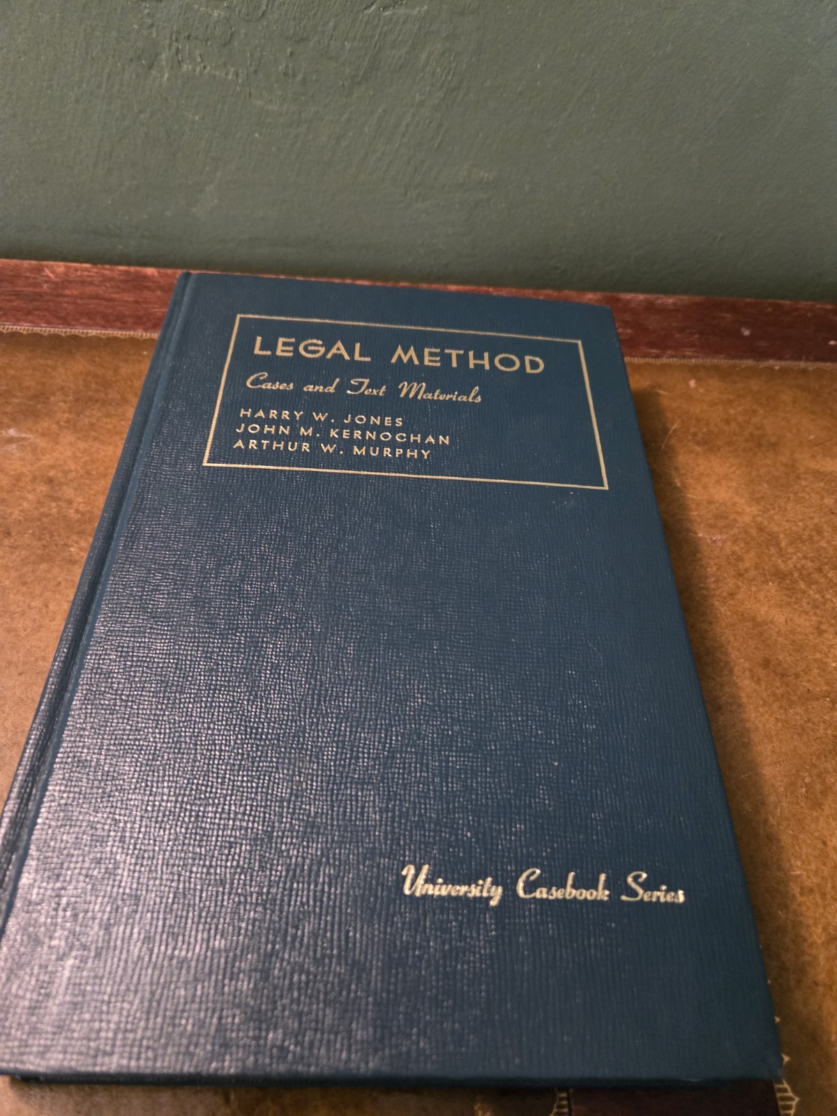 Legal Method Cases And Text Materials By Jones Kernochan & Murphy 1980 1st Ed HC