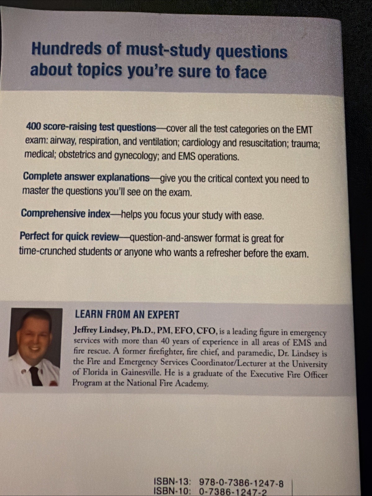 EMT Test Preparation Ser.: EMT Flashcard Book, 4th Ed by Jeffrey Lindsey (2019)