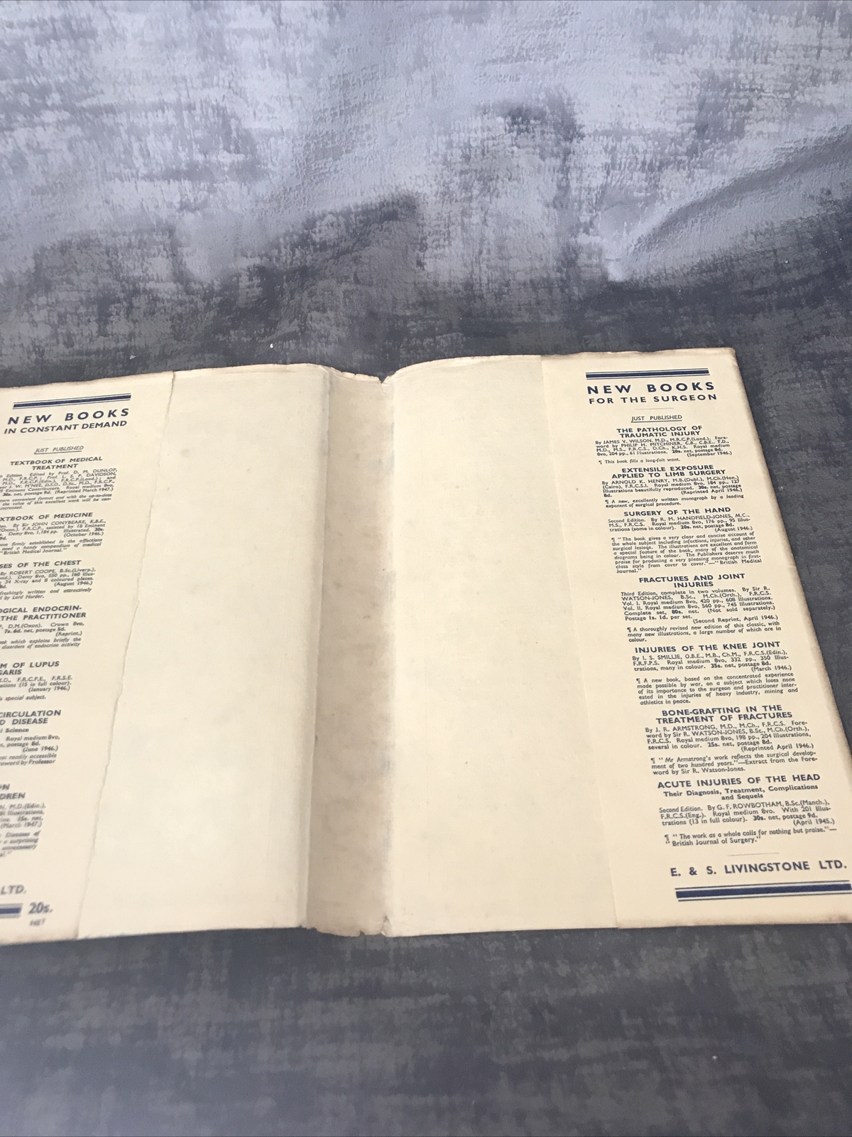 Medicine By A E Clark Kennedy Volume One & Two HB DJ Rare 1949 E & S Livingstone