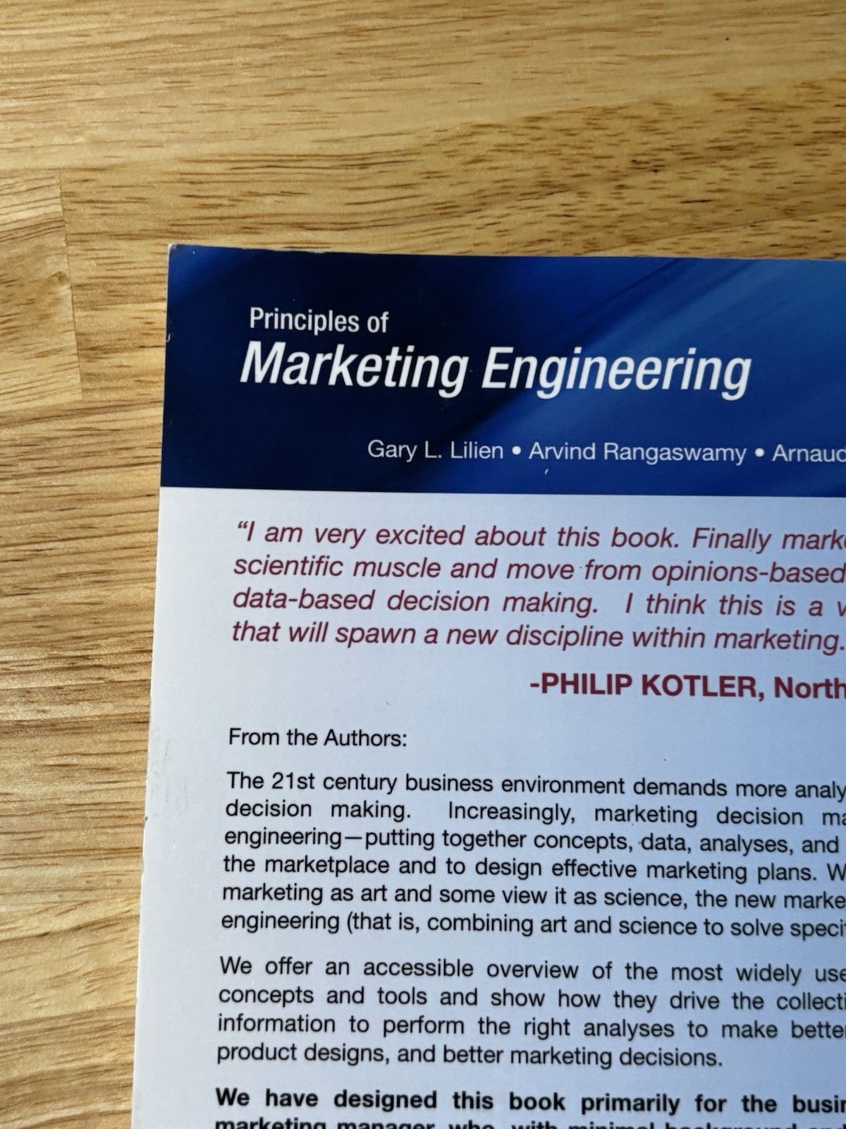 Principles of Marketing Engineering (07) Paperback Trafford Publishing
