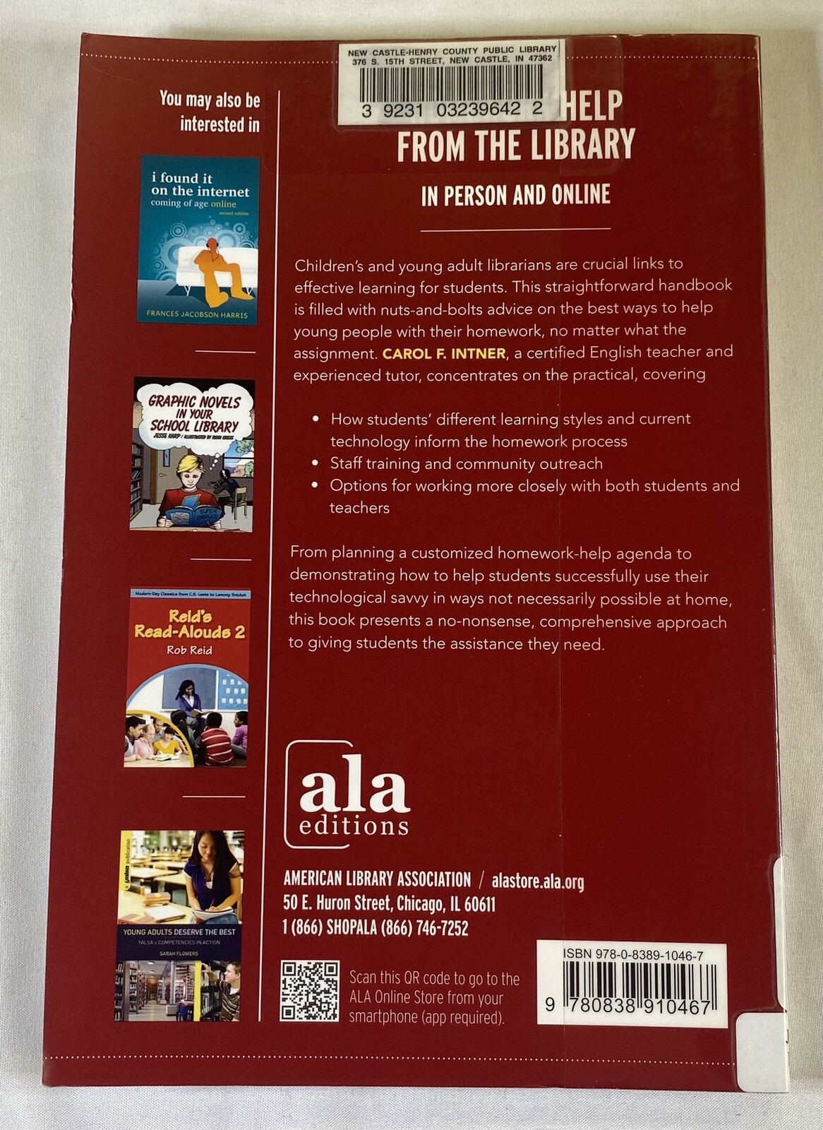 HOMEWORK HELP FROM THE LIBRARY IN PERSON AND ONLINE By Carol Intner Ex Library