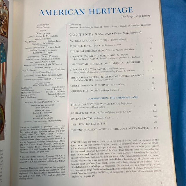 American Heritage, Hardcover Books, Apprx 100 pages each, 1970 – 1973 “YOU PICK”