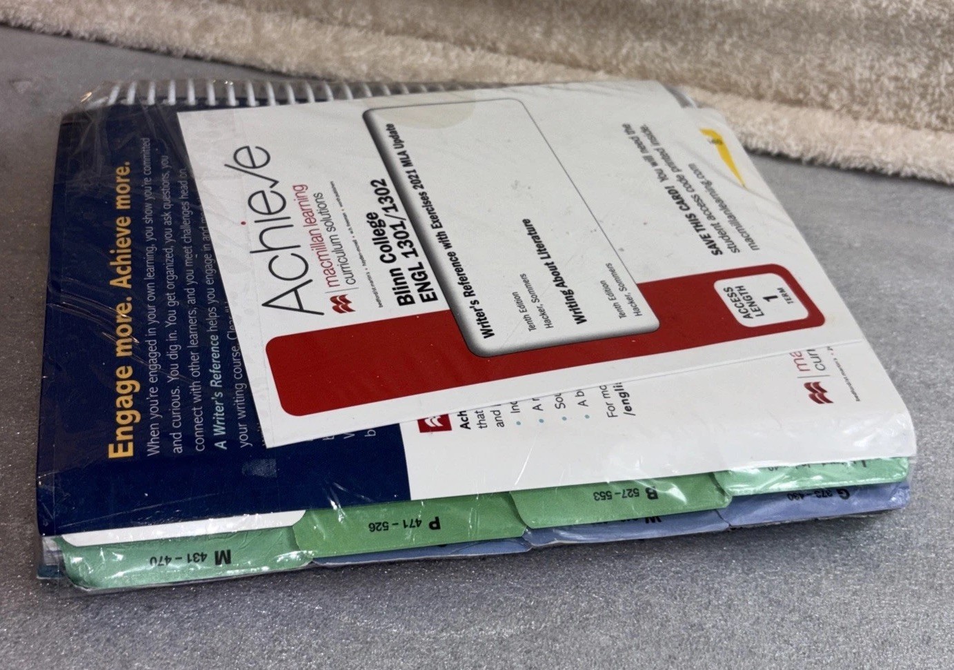 A Writer’s Reference Book By Hacker & Sommers 10th ed. with Achieve Access Card