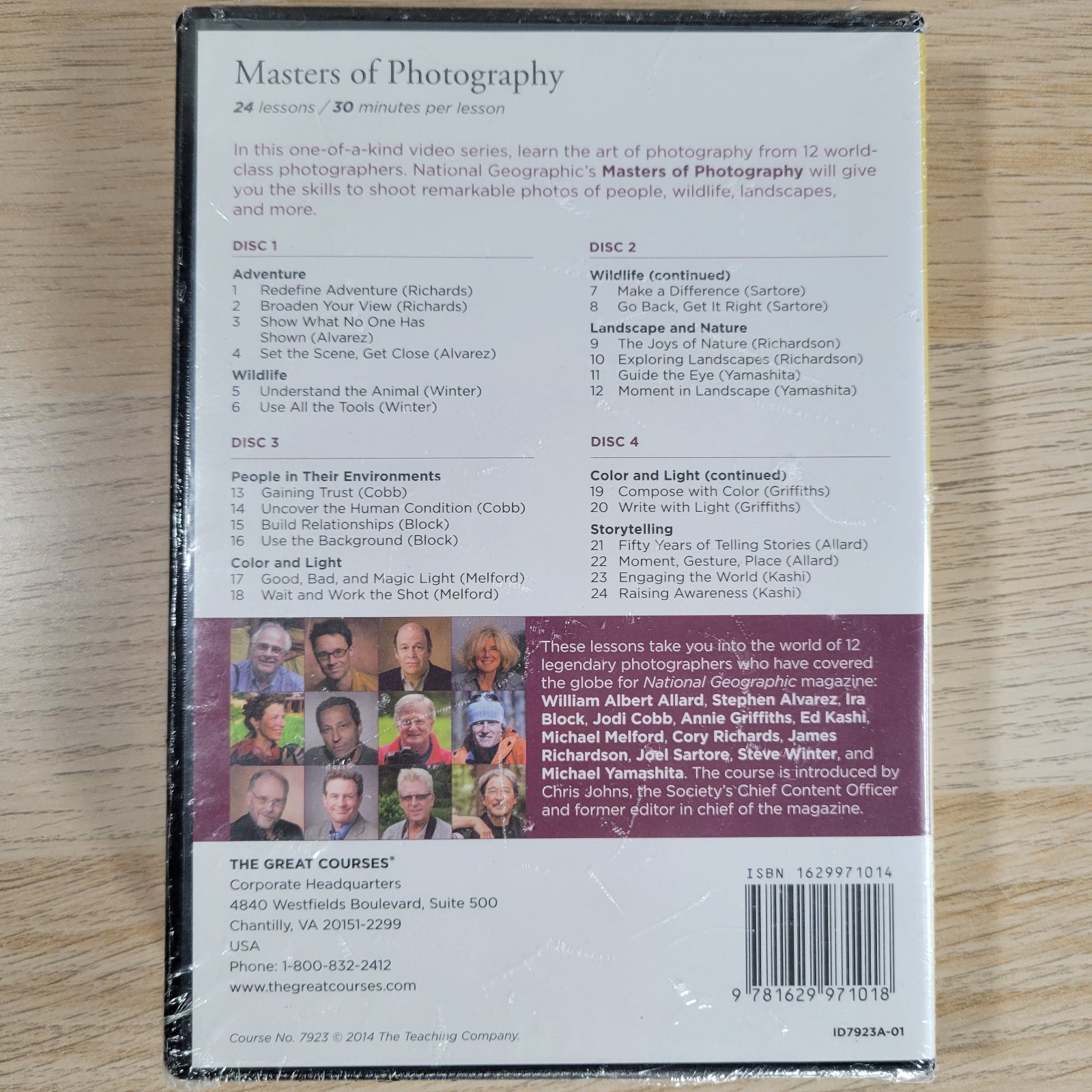 The Great Courses: Masters of Photography DVD Discs and Study Guide Book NEW