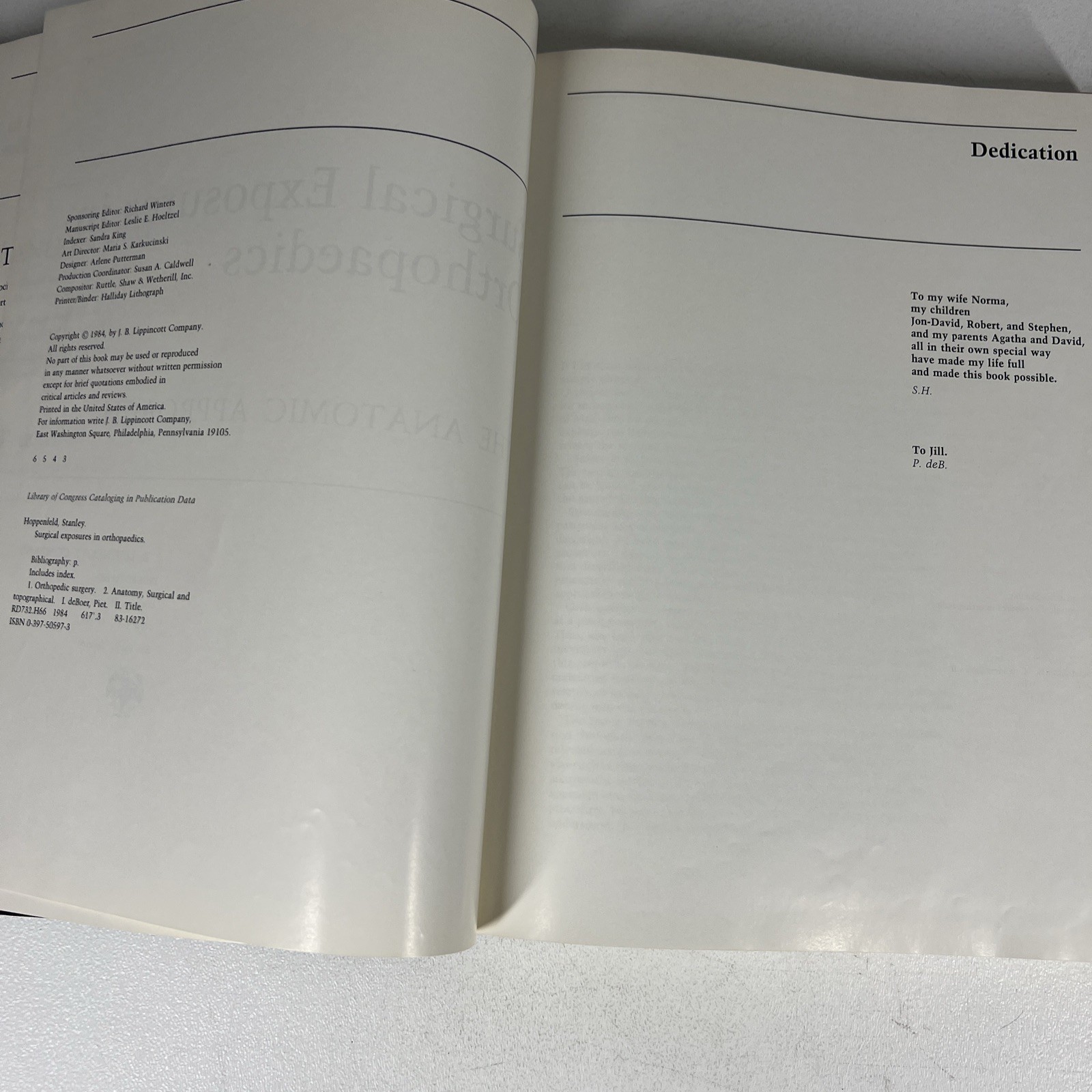 Surgical Exposures in Orthopaedics Hardcover Stanley Hoppenfeld