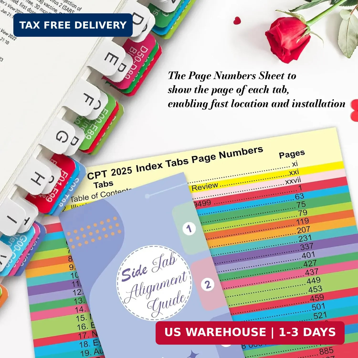 Index Tabs for AAPC Version ICD-10-CM 2025, Upgraded Complete Book Tabs Set (Boo