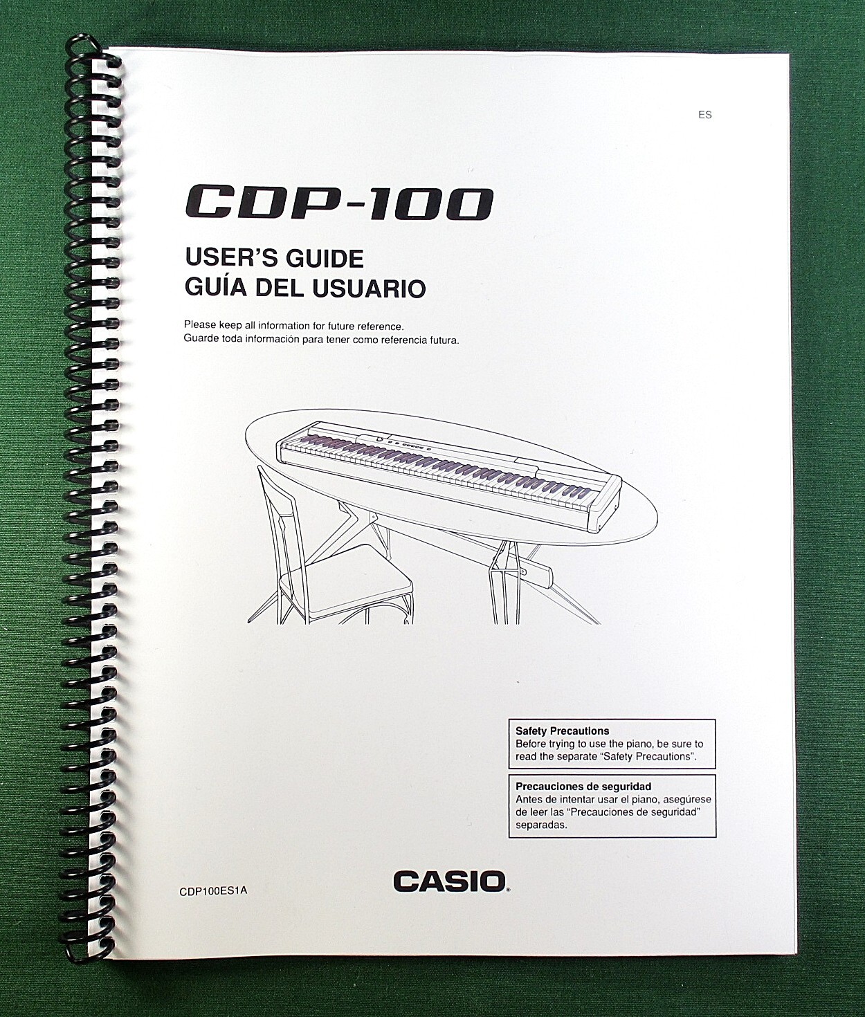 Casio CDP-100 Instruction Manual: 16 Pages Coil Bound & Clear Covers!