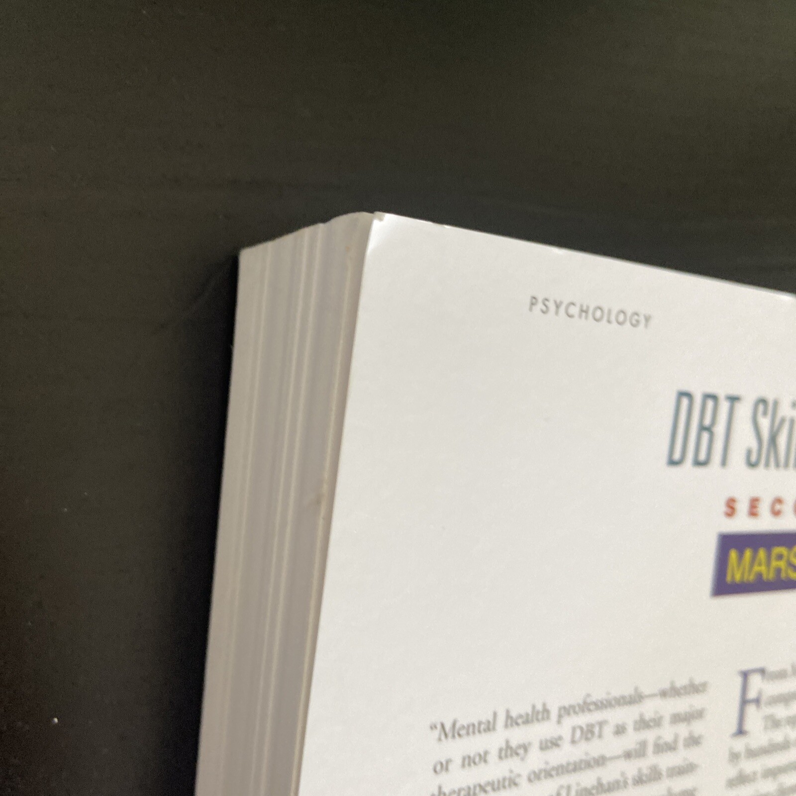 DBT Skills Training Manual, Second Edition -Very Good Condition, Paperback