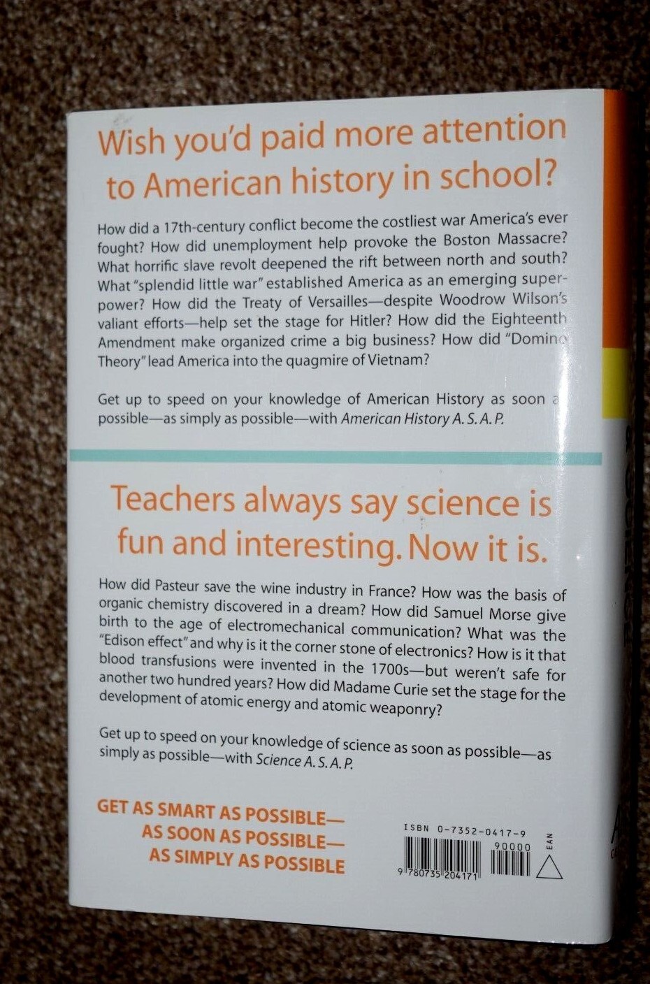 “AM HISTORY & SCIENCE A.S.A.P. – 400 Events,” HC BOOK 656 Pages, New (c) 2003