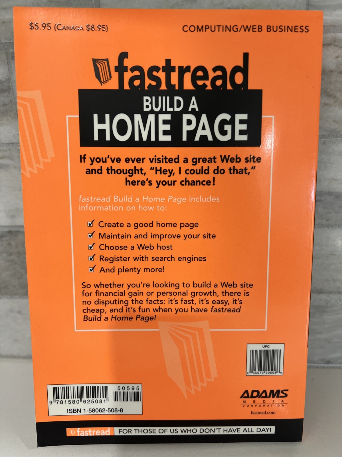 Fastread Build A Home Page by Adams Media – Vintage 2001