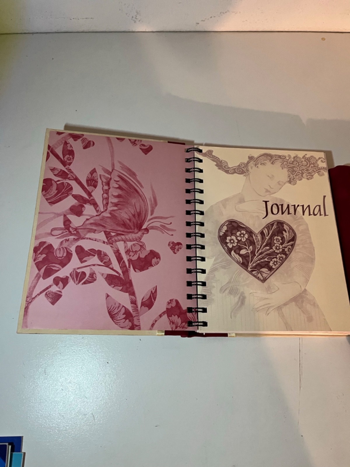 2 SPIRAL JOURNALS FLORAL PRINT PAGES 2004 HAY HOUSE CLEAN NO WRITING
